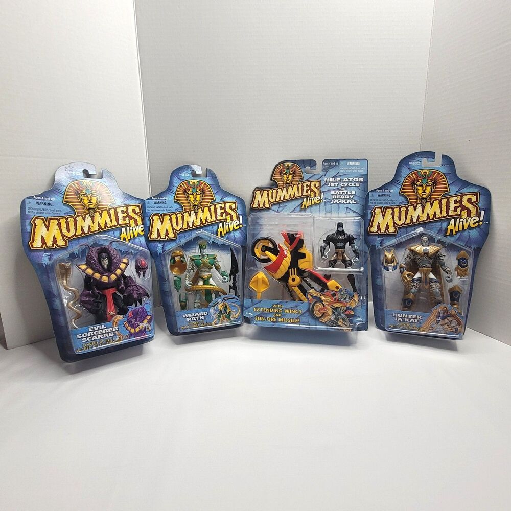 VTG 1997 Kenner Mummies Alive Action Figure Lot 4 NIB Ja-Kal Rath